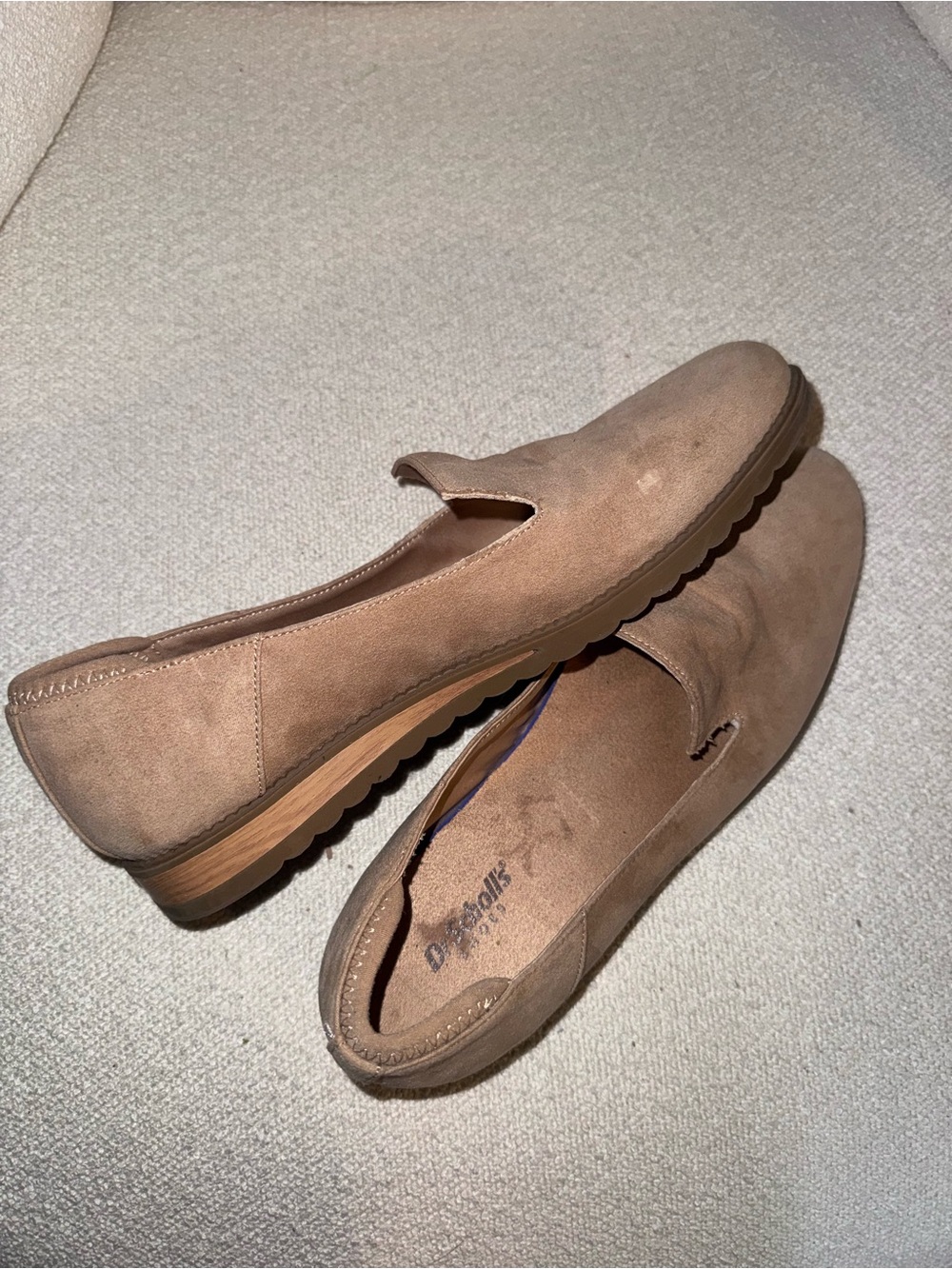 Dr. Scholl's Women's Suede Slip-On Loafers - Light Brown